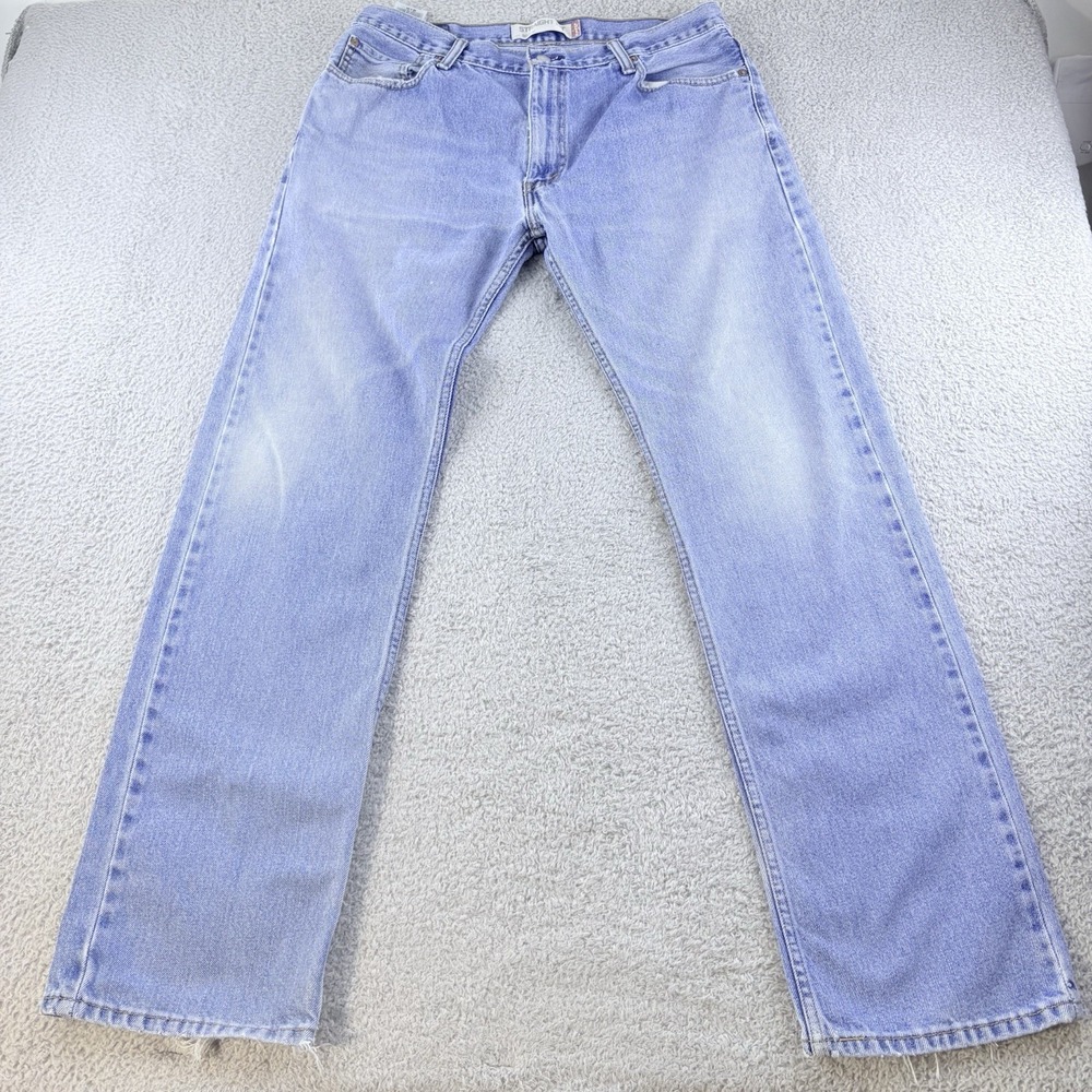 Vintage Levis 505 Straight Fit Jeans Mens 36x34 Light Wash Y2K Grunge Denim